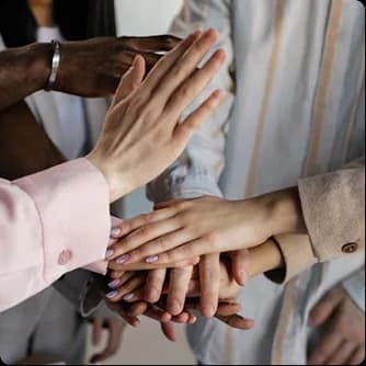 Hands holding study materials