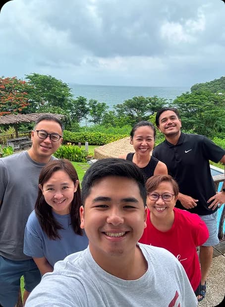 People standing side by side with study materials